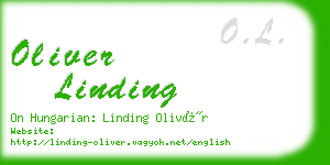 oliver linding business card